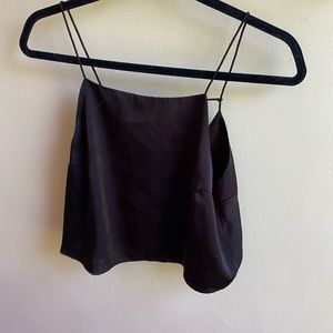 Silk black top